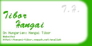 tibor hangai business card